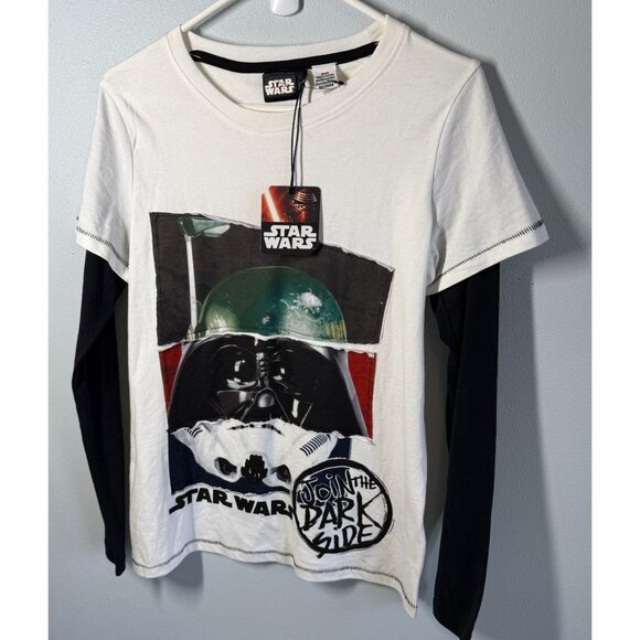 NWT Desigual Star Wars Darth Vadar Long Sleeve T-Shirt Boys 13/14 Crewneck - Picture 1 of 9